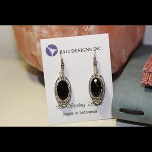 Sterling Silver Earring With Black Onyx